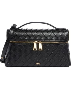JW PEI Thea Woven Faux Leather Top Handle Crossbody Bag - Black