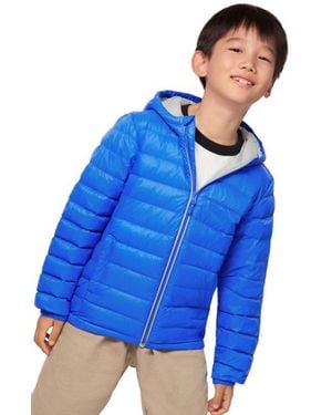 Rokka&Rolla Kids' Ultra Light Quilt Packable Down Jacket - Blue