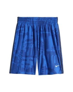 Nike Kids' Print Dri-Fit Shorts - Blue