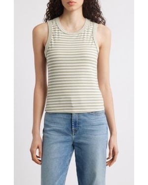Wit & Wisdom Stripe Rib Tank - Gray
