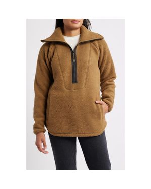 Helly Hansen Bliss High Pile Fleece Half Zip Pullover - Brown