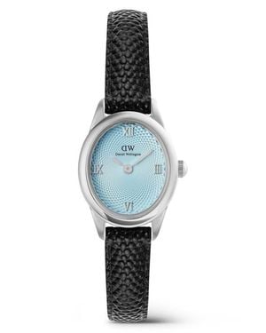Daniel Wellington Ophelia Mini Leather Strap Watch, 22Mm X 25.5Mm - Blue