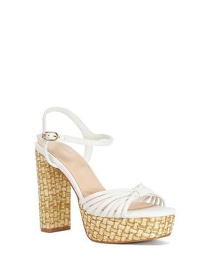 Dune Minogue Ankle Strap Platform Sandal - White