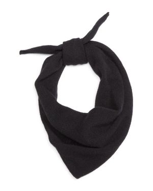 Johnstons of Elgin Reel Cashmere Triangle Scarf - Black