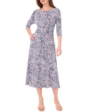 Chaus Tie Front Midi Dress - Purple