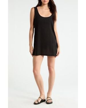 Sanctuary Side Tie A-Line Cover-Up Dress - Black