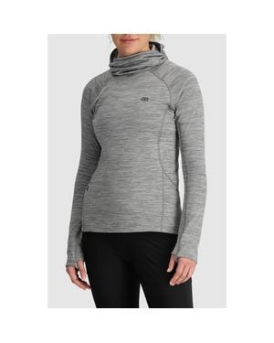 Outdoor Research Vigor Grid Fleece Quarter Zip Hoodie - Gray