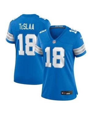 Nike Isaac Teslaa Detroit Lions Game Player Jersey - Blue