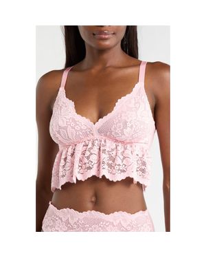 Kilo Brava Longline Lace Bralette - Pink