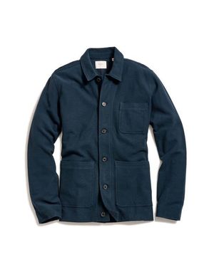 Billy Reid Piqué Chore Shirt Jacket - Blue