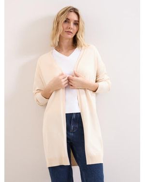 Phase Eight Sabrina Longline Open Front Cardigan - Natural
