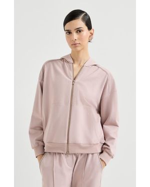 Brunello Cucinelli Lightweight French Terry Sweatshirt - Pink