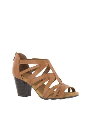 Easy Street Amaze Caged Heeled Sandal - Brown