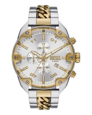DIESEL Spiked Chronograph Two-Tone Bracelet Watch, 49Mm - Metallic
