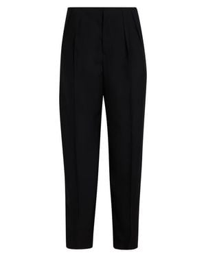 Jil Sander Relaxed Pleated Virgin Wool Pants - Black