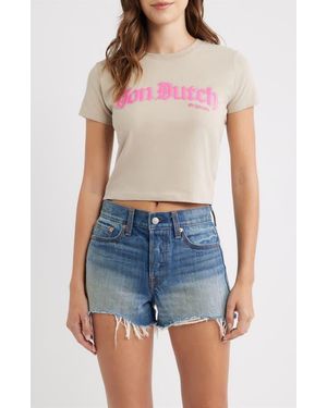Von Dutch Logo Graphic Baby Tee - Blue
