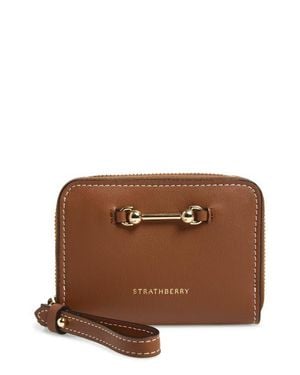 Strathberry Small Corda Zip Around Wallet - Brown