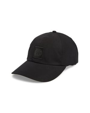Stone Island Ghost Compass Logo Patch Baseball Cap - Black