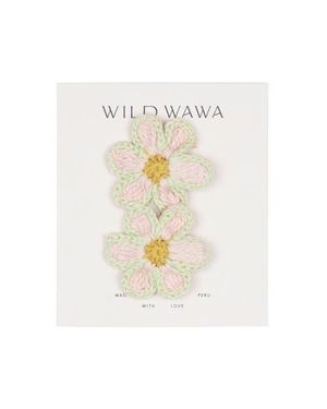 Wild Wawa Crochet Clip Set - White