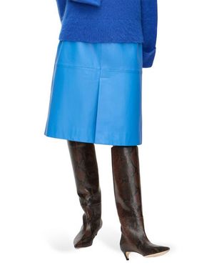 ALIGNE Olwen Leather Skirt - Blue