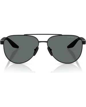 Prada Linea Rossa 58Mm Polarized Pilot Sunglasses - Gray