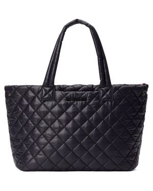 MZ Wallace Small Metro Quilted Nylon City Tote - Black