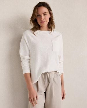 Haven Well Within Cotton Slub Jersey Raglan Top - Natural