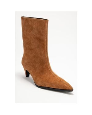 Forever & Always Shoes Aleo Leather Pointed Toe Boot - Brown