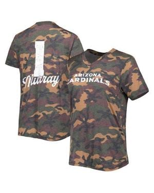 Industry Rag Majestic Threads Kyler Murray Arizona Cardinals Name & Number V-Neck Tri-Blend T-Shirt - Gray