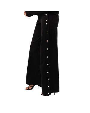 Izayla Sovana High Rise Snap Tear Away Pants - Black