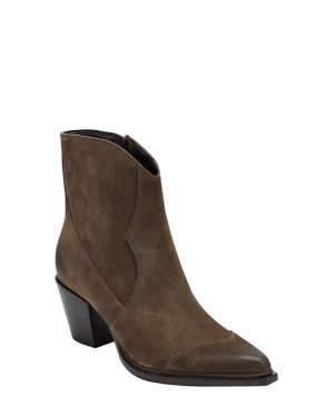 Marc Fisher Giulie Pointed Cap Toe Bootie - Brown
