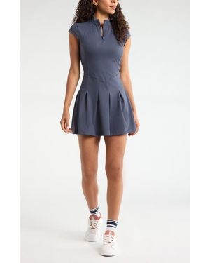 Zella Momentum Half Zip Active Minidress - Blue