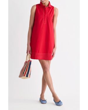 Vineyard Vines Pippa Rickrack Shirtdress - Red