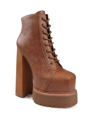 Zigi Adelina Platform Bootie - Brown
