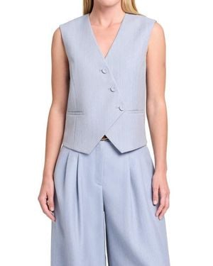 Twp Avery Wool Wide Leg Pants - Gray