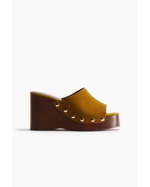 H&M Wedge-Heeled Sandals - Brown