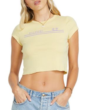 Billabong Logo Cotton Graphic Baby Tee - Yellow