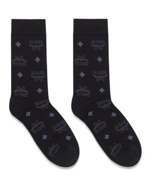 MCM Monogram Knit Socks - Black