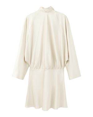 Mango Olivia Mock Neck Minidress - White