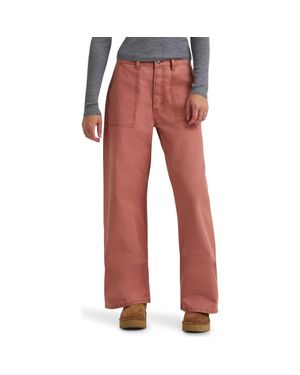 Lee Jeans Patch Pocket Slouchy Twill Pants - Red