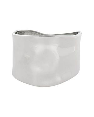 Marlyn Schiff Large Wavy Hinge Cuff Bracelet - White