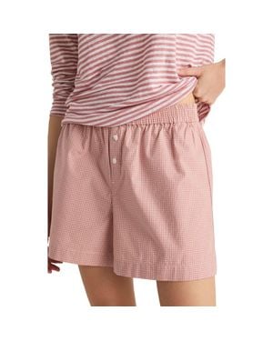 Haven Well Within Organic Cotton Poplin Boxer Shorts - Pink
