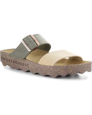 ASPORTUGUESAS Coly Platform Slide Sandal - Brown