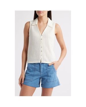 Madewell Knit V-Neck Sweater Vest - White