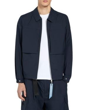 Moose Knuckles Waverly Water Repellent Stretch Shirt Jacket - Blue