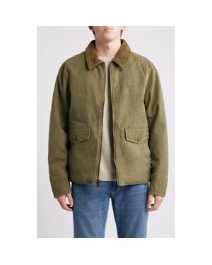 Schott Nyc Countryman's Sunset Cotton Canvas Zip-Up Jacket - Green