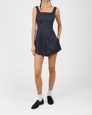 WeWoreWhat Corset Romper - Blue