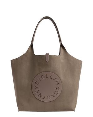 Stella McCartney Logo Reversible Tote With Pouch - Brown