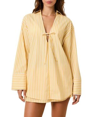 Solid & Striped The Livia Stripe Tunic Dress - Natural