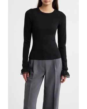 ARTLESS FOREVER Valentina Bell Sleeve Top - Black